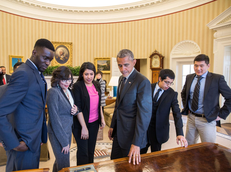 Barack Obama with Dreamers in the Oval Office